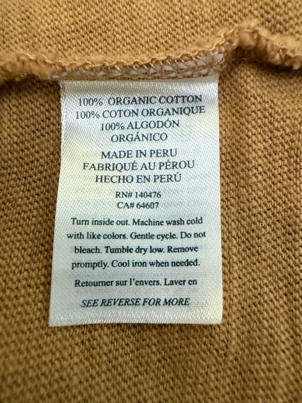 Faherty Mustard Ribbed Sleeveless Tank - Picture 4 of 5